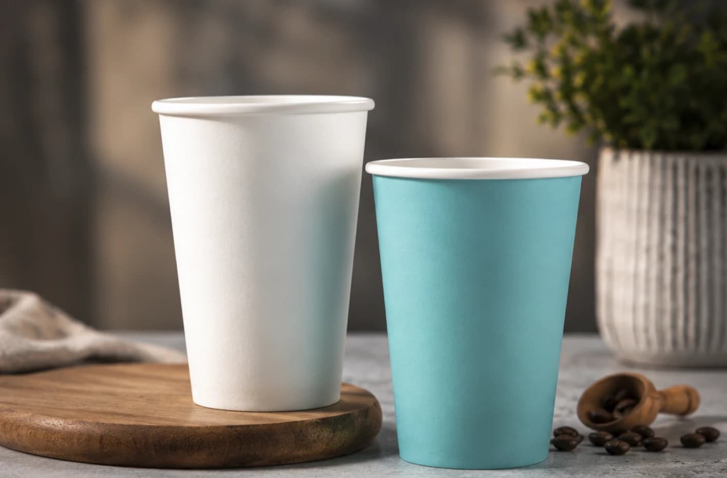 Aqua Coated Paper Cups